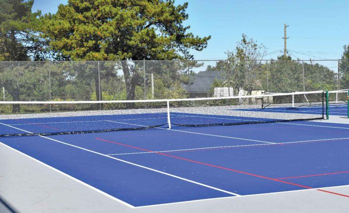 New tennis courts at the school in Lion's Head.